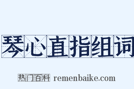 琴心直指组词是什么意思的图片